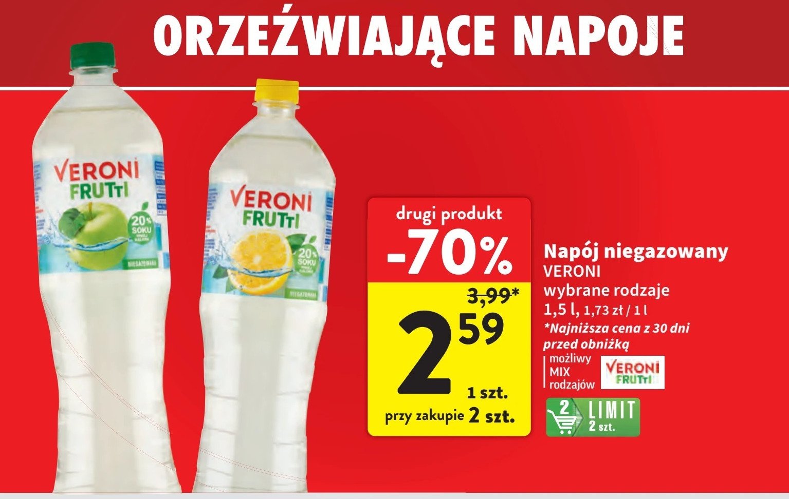 Woda jabłkowa VERONI FRUTTI promocja