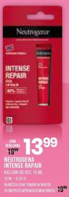 Balsam do ust Neutrogena Intense Repair 15 ml promocja w Drogerie Natura