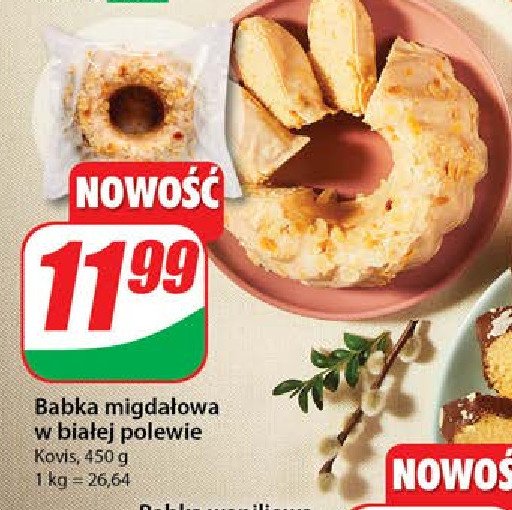 Babka migda艂owa w bia艂ej polewie Kovis promocja