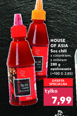 Sos chili z czosnkiem House of asia promocja