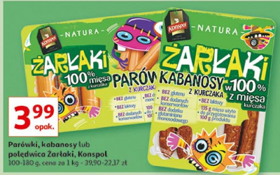 Kabanosy Konspol żarłaki promocja