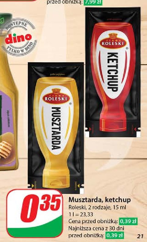 Ketchup łagodny Roleski promocja w Dino