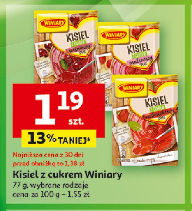 Kisiel wiśniowy Winiary kisiel promocja w Auchan