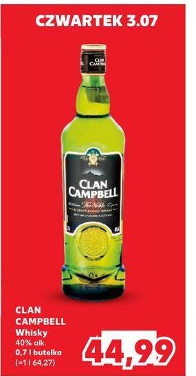 Whisky Clan campbell promocja w Kaufland