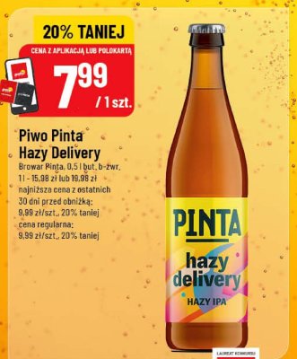 Piwo Pinta Hazy Delivery promocja w POLOmarket