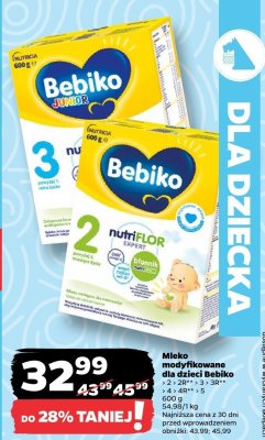 Mleko modyfikowane dla dzieci 4R promocja w Netto