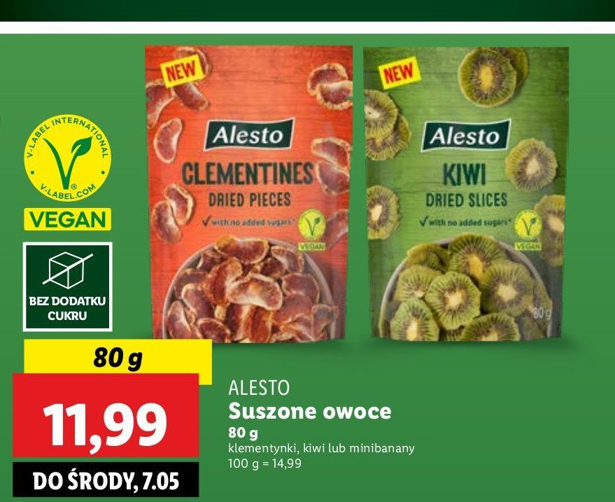Banany suszone Alesto promocja