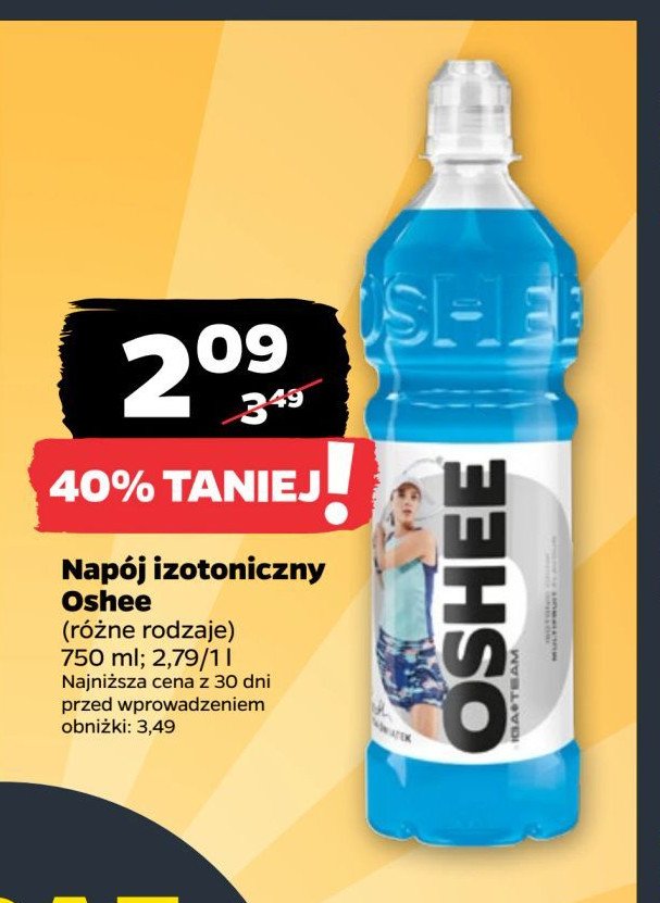 Napój izotoniczny jagoda Oshee promocja