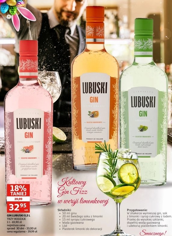 Gin Lubuski gin lime promocja