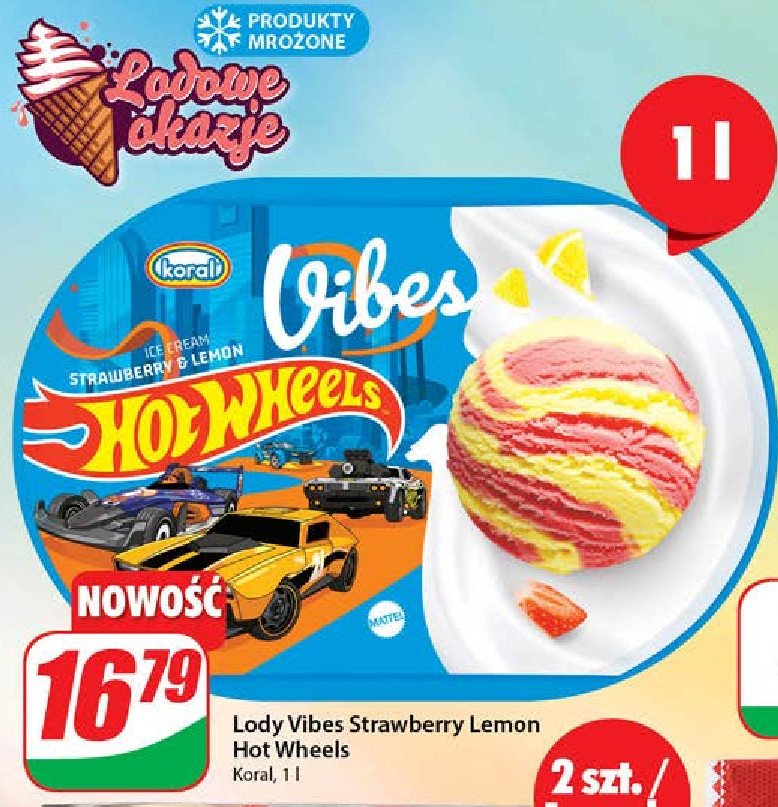 Lody hot wheels Koral vibes promocja