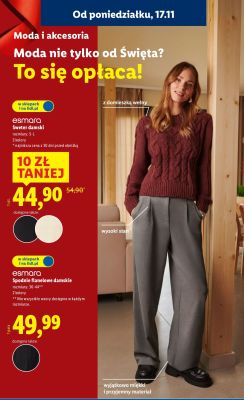 Spodnie flanelowe damskie esmara promocja w Lidl