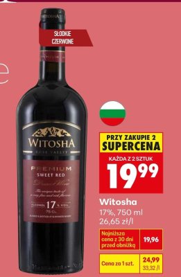 Wino Witosha Premium Sweet Red promocja w Biedronka
