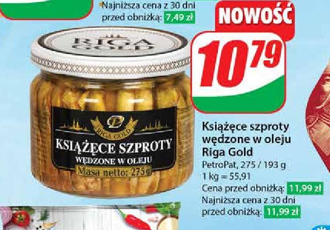 Szproty książęce wędzone w oleju RIGA GOLD promocja