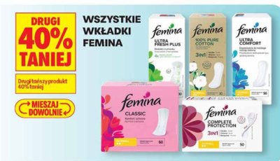 Wkładki higieniczne  wszystkie rodzaje promocja w Biedronka