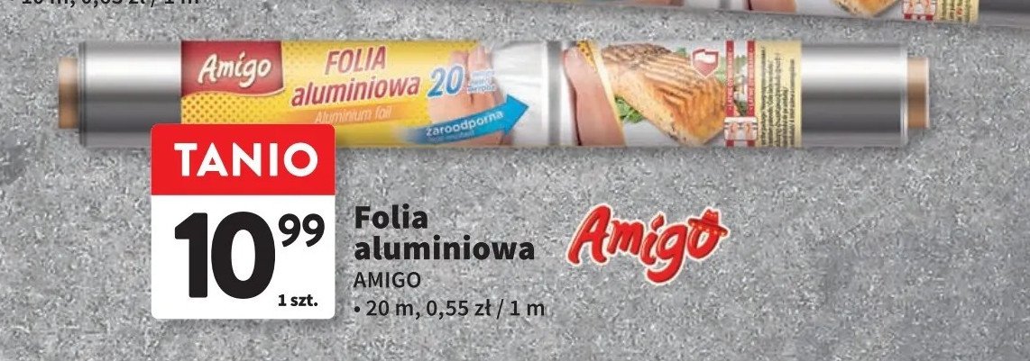 Folia aluminiowa 20 m Amigo promocja w Intermarche