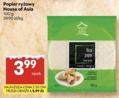 Papier ryżowy House of Asia promocja w Delikatesy Centrum