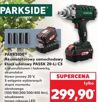 Klucz udarowy akumulatorowy pssk 20-li c3 Parkside promocja w Kaufland