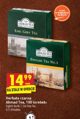 Herbata ekspresowa bez zawieszki Ahmad tea london earl grey promocja