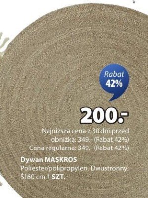 Dywan MASKROS dwustronny ø160 cm promocja w Jysk
