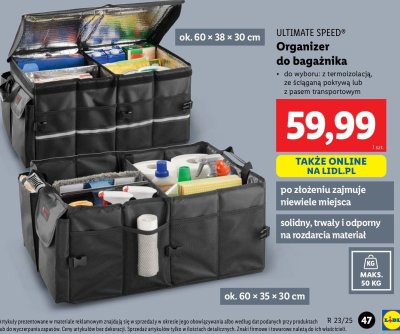 Organizer do bagażnika 60 x 38 x 30 cm Ultimate speed promocja