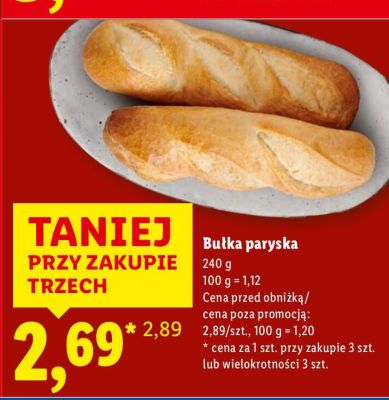 Bułka paryska promocja w Lidl