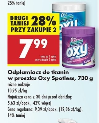 Odplamiacz w proszku color Oxy spotless promocja