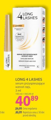 Serum przyspieszające wzrost rzęs LONG 4 LASHES promocja w Hebe