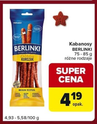 Kabanosy BERLINKI promocja w Carrefour Express