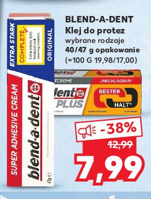Klej do protez best hold Blend-a-dent plus promocja