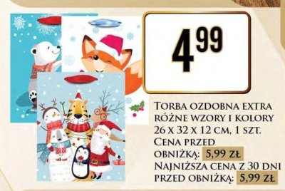 Torba ozdobna Extra różne wzory i kolory  promocja w Dino