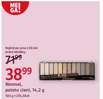 Paleta cieni Rimmel magnif'eyes promocja w Rossmann