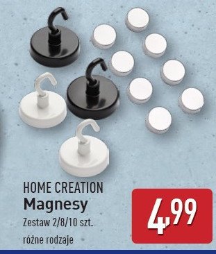 Magnesy z haczykami Home creation promocja w Aldi