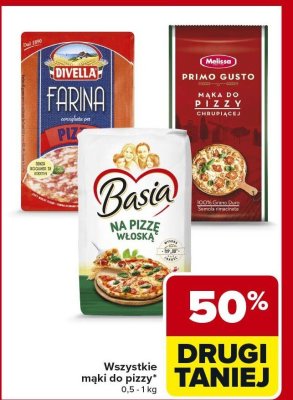 Mąka do pizzy Divella Farina, Basia Na Pizzę Włoską, Primo Gusto Chrupiącej 0,5 - 1 kg promocja w Carrefour