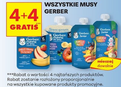 Wszystkie musy 4+4 GRATIS promocja w Biedronka
