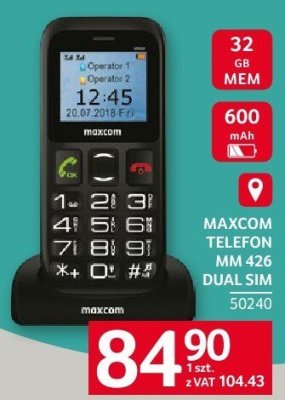 Telefon Maxcom MM426 Dual SIM promocja w Selgros