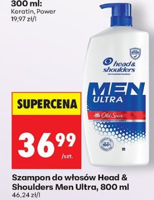 Szampon do włosów Head & Shoulders Men Ultra 800 ml promocja w Biedronka