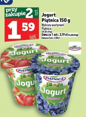 Jogurt Piątnica 150 g promocja w TOPAZ