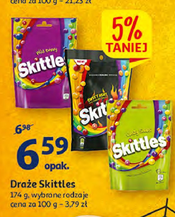 Cukierki sweet & spicy Skittles promocja