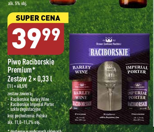 Piko barley wine + imperial porter + szkło degustacyjne RACIBORSKIE ZESTAW promocja