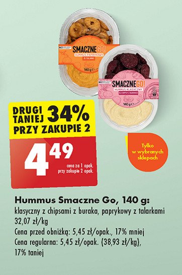 Hummus z chipsami z buraka Smacznego! promocja