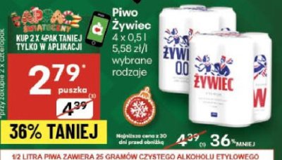 Piwo Żywiec promocja w Delikatesy Centrum