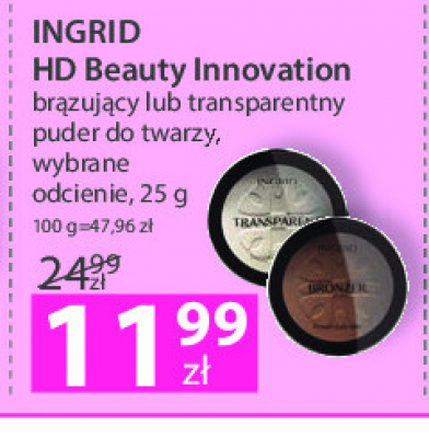 Puder transparentny Ingrid beauty innovation Ingrid cosmetics promocja