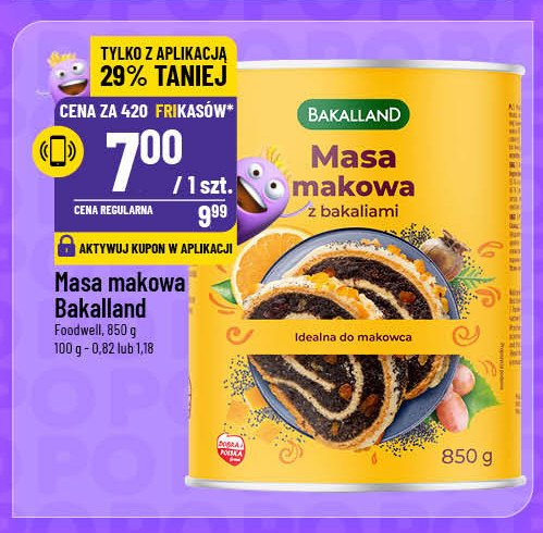 Masa makowa z bakaliami Bakalland promocja w POLOmarket