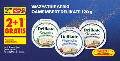 Ser Camembert Delikate naturalny promocja w Biedronka