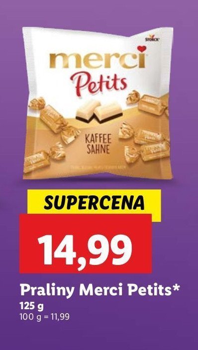 Cukierki kaffee sahne Storck merci petits promocja