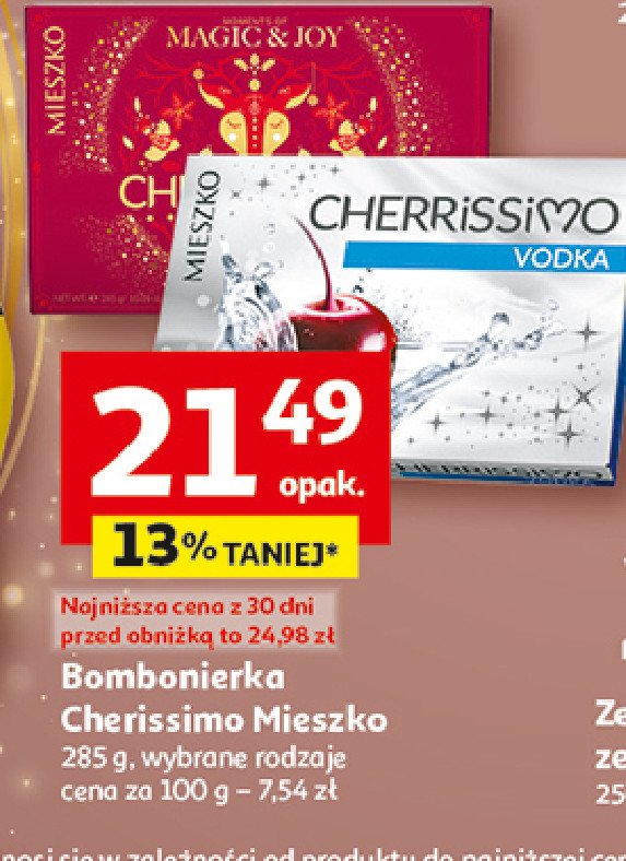 Bombonierka vodka Mieszko cherrissimo promocja w Auchan