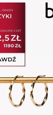 Kolczyki złote KL-004314 promocja w Briju