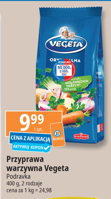 Przyprawa bez glutaminianu sodu Vegeta promocja