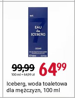 Woda toaletowa ICEBERG CEDAR promocja
