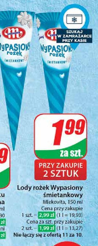 Rożek śmietankowy Mlekovita wypasiony promocja